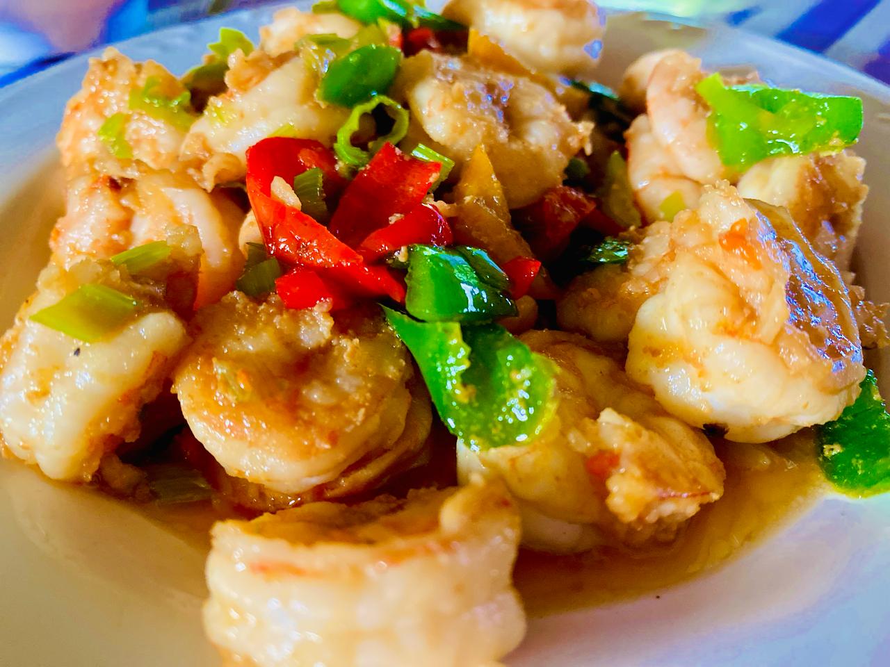 Crevette sauté à l'ail